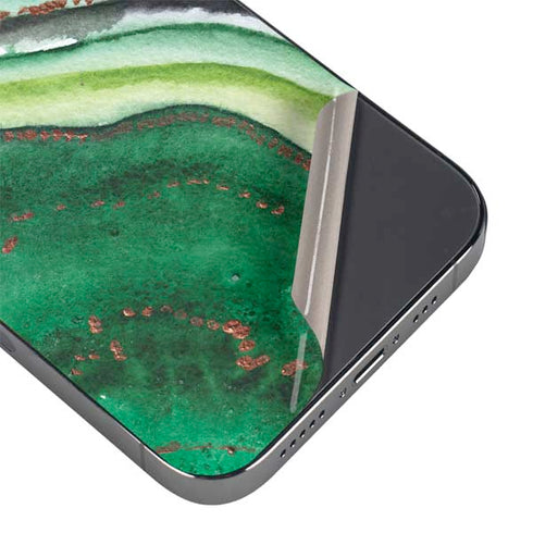 Kiwi Watercolor Geode iPhone 16 Pro Max Skin