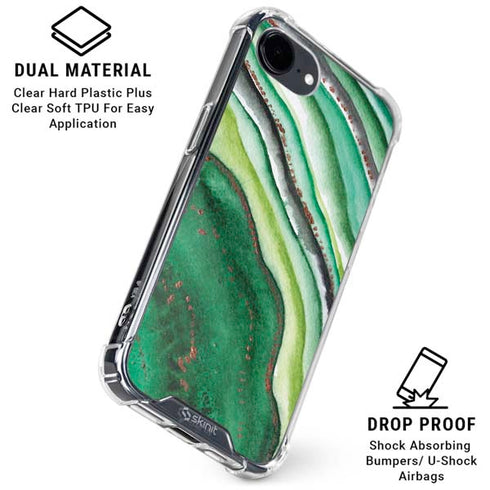 Kiwi Watercolor Geode iPhone 16e Clear Case