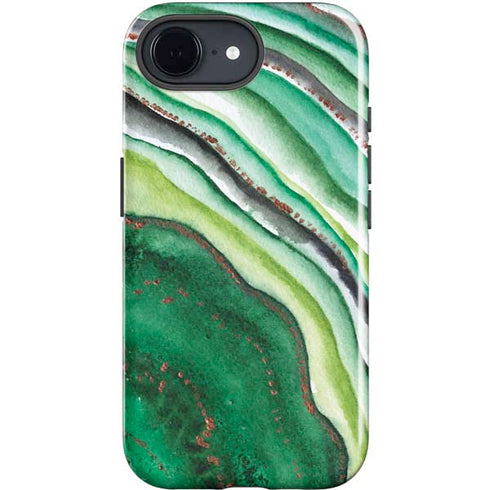 Kiwi Watercolor Geode iPhone 16e Impact Case