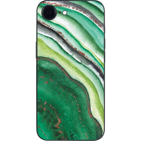 Kiwi Watercolor Geode iPhone 16e Skin