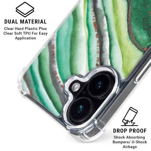 Kiwi Watercolor Geode iPhone 17 MagSafe Case