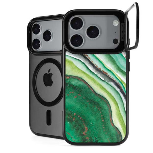 Kiwi Watercolor Geode iPhone 18 Pro Kickstand Case