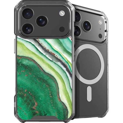 Kiwi Watercolor Geode iPhone 18 Pro MagSafe Case