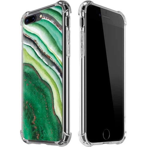 Kiwi Watercolor Geode iPhone Cases
