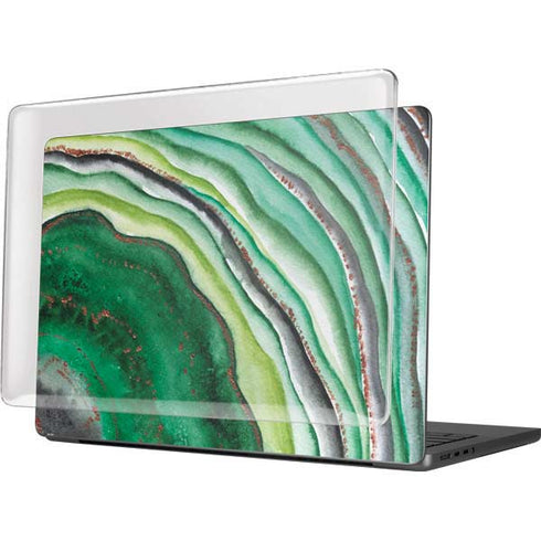 Kiwi Watercolor Geode MacBook Pro 14in (2021-24) Case plus Skin