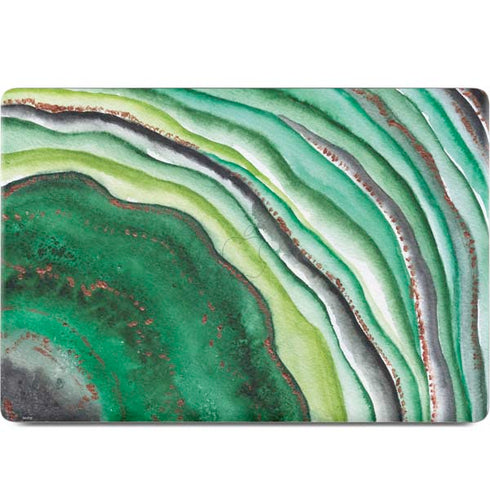 Kiwi Watercolor Geode MacBook Skins