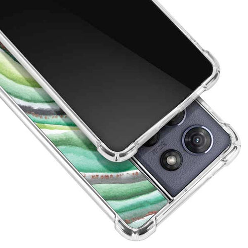 Kiwi Watercolor Geode Moto G 5G (2025) Clear Case
