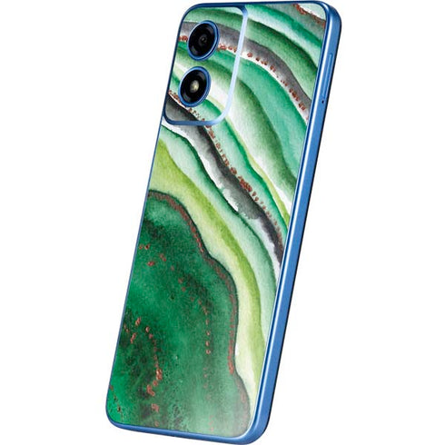 Kiwi Watercolor Geode Moto G Play 4G (2024) Skin