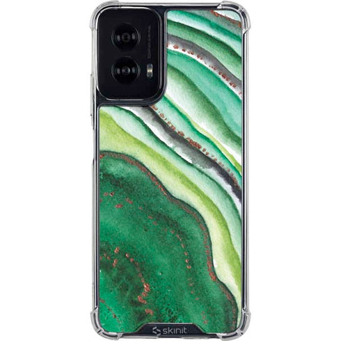 Kiwi Watercolor Geode Moto G Power 5G (2024) Clear Case