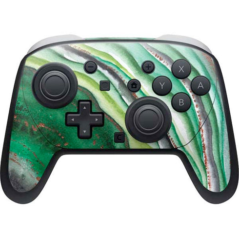 Kiwi Watercolor Geode Nintendo Skins