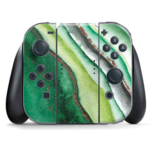 Kiwi Watercolor Geode Nintendo Skins