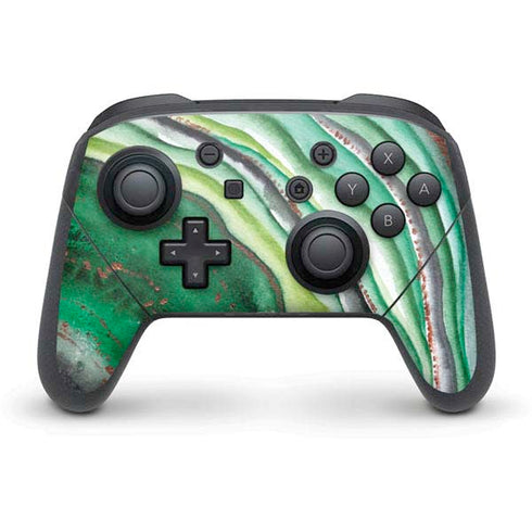 Kiwi Watercolor Geode Nintendo Skins
