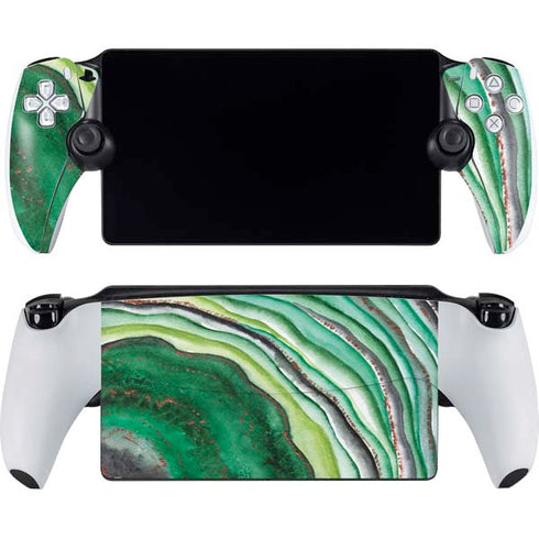 Kiwi Watercolor Geode PlayStation Portal Remote Player Skin