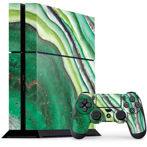 Kiwi Watercolor Geode PlayStation PS4 Skins