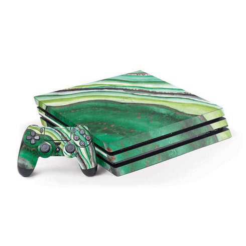 Kiwi Watercolor Geode PlayStation PS4 Skins