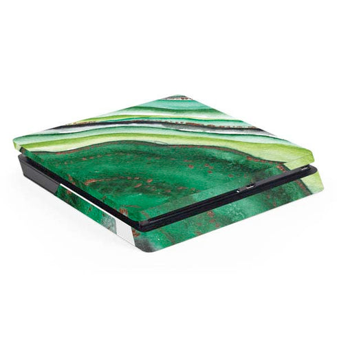 Kiwi Watercolor Geode PlayStation PS4 Skins