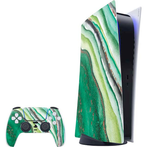 Kiwi Watercolor Geode PlayStation PS5 Skins