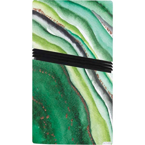 Kiwi Watercolor Geode PS5 Pro Bundle Skin