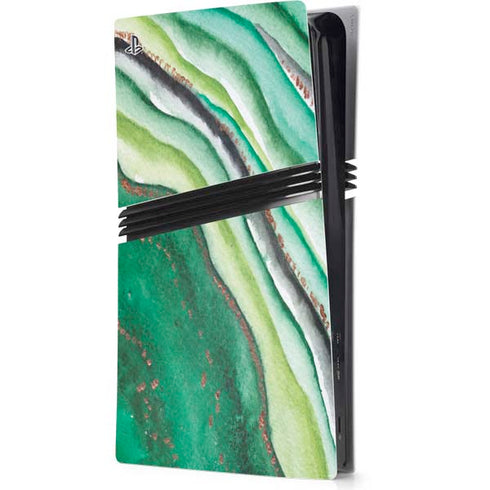 Kiwi Watercolor Geode PlayStation PS5 Skins