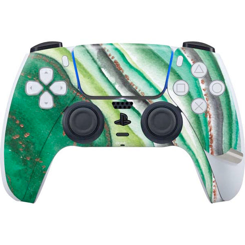 Kiwi Watercolor Geode PS5 Pro Disk Bundle Skin