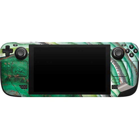 Kiwi Watercolor Geode Steam Deck Handheld Gaming Computer Skin
