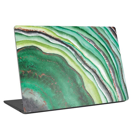 Kiwi Watercolor Geode Laptop Skins