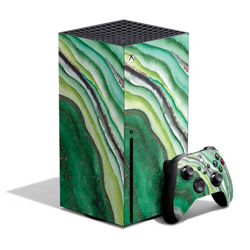 Kiwi Watercolor Geode Xbox Series X Bundle Skin