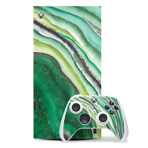 Kiwi Watercolor Geode Xbox Series X Skins