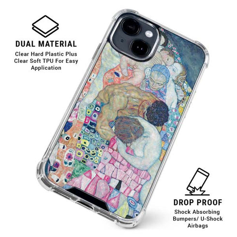 Klimt - Death and Life by Klimt iPhone 15 Clear Case