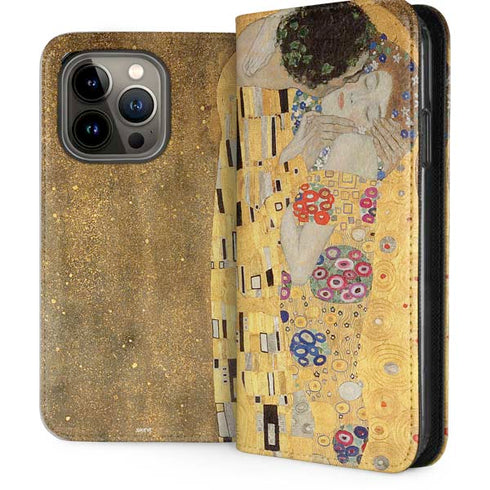 Gustav Klimt The Kiss iPhone 14 Pro Folio Case