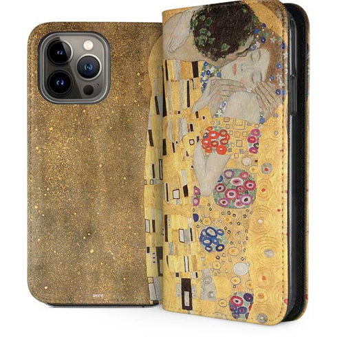 Gustav Klimt The Kiss iPhone 14 Pro Max Folio Case