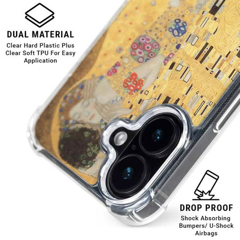 Klimt - The Kiss by Klimt iPhone 16 Plus Clear Case