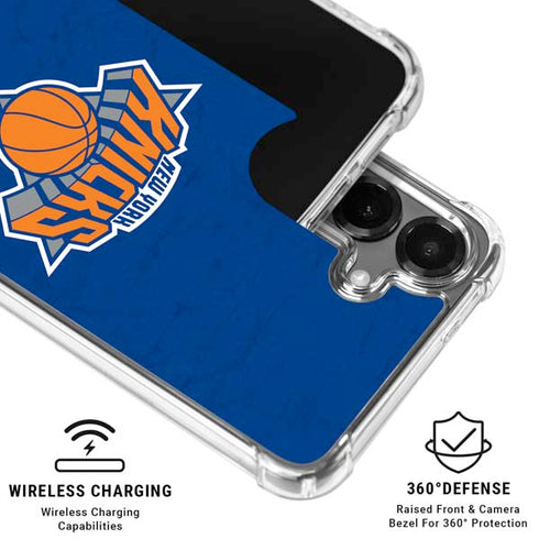 NBA New York Knicks Distressed Galaxy S26 Clear Case
