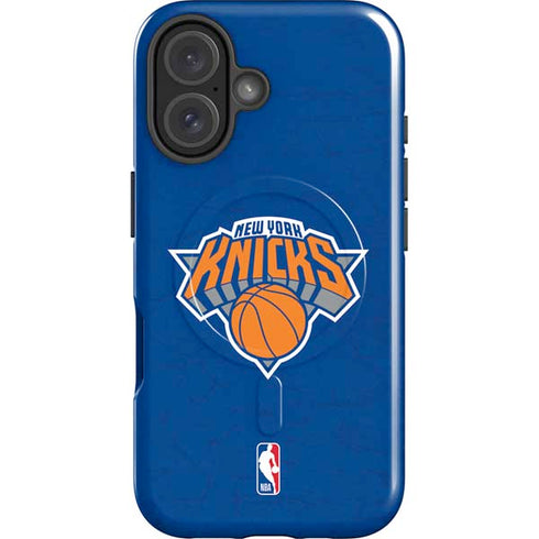 NBA New York Knicks Distressed iPhone 16 Magsafe Impact Case