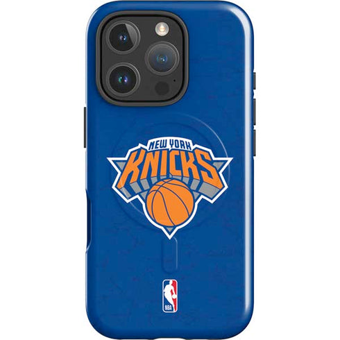 NBA New York Knicks Distressed iPhone 16 Pro Magsafe Impact Case