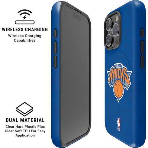 NBA New York Knicks Distressed iPhone 16 Pro Magsafe Impact Case