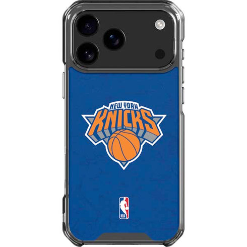NBA New York Knicks Distressed iPhone 17 Pro Max Clear Case