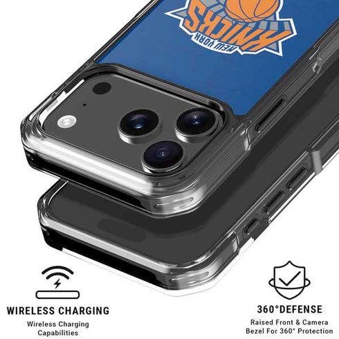 NBA New York Knicks Distressed iPhone 18 Pro Clear Case