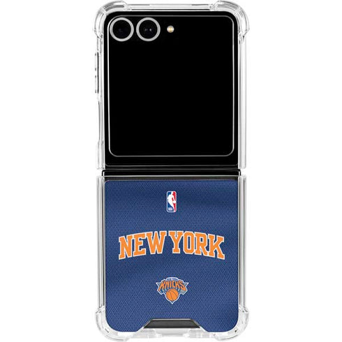 NBA New York Knicks Jersey Galaxy Z Flip7 Clear Case