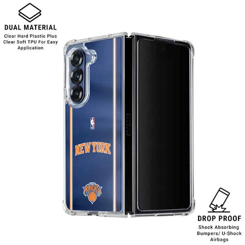 NBA New York Knicks Jersey Galaxy Z Fold7 Clear Case