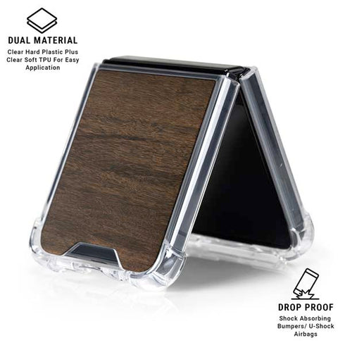 Kona Wood Galaxy Z Flip7 Clear Case