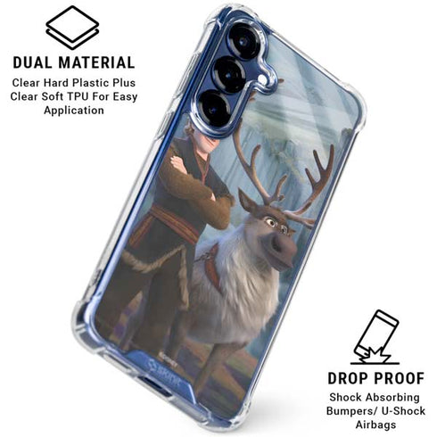 Disney Frozen II Kristoff and Sven Galaxy S25 Clear Case