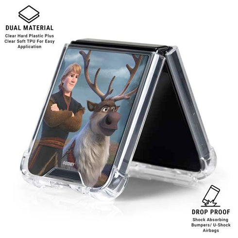 Disney Frozen II Kristoff and Sven Galaxy Z Flip6 Clear Case