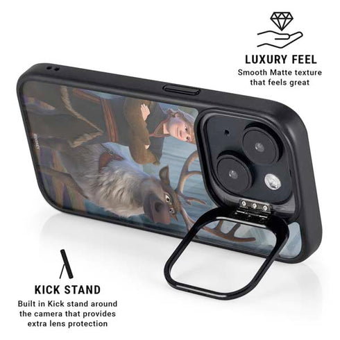 Disney Frozen II Kristoff and Sven iPhone 15 Kickstand Case