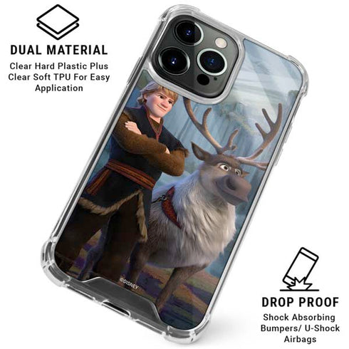 Disney Frozen II Kristoff and Sven iPhone 16 Pro Max Clear Case