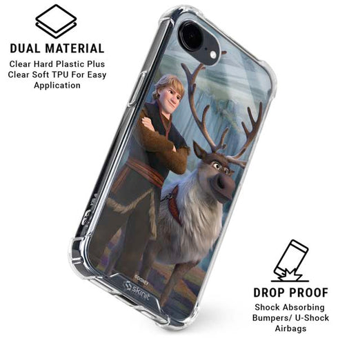 Disney Frozen II Kristoff and Sven iPhone 16e Clear Case