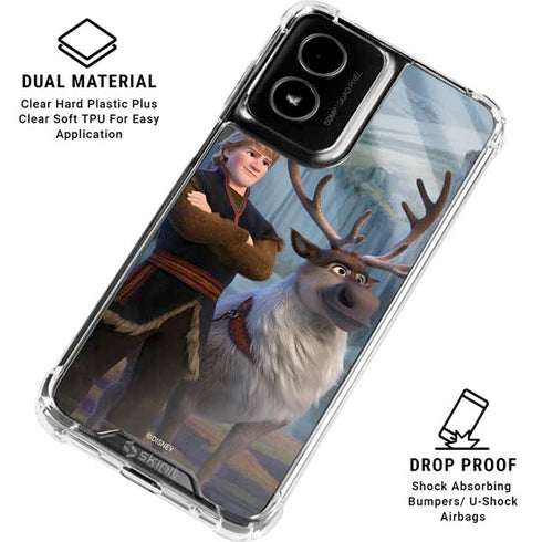 Disney Frozen II Kristoff and Sven Moto G Power 5G (2024) Clear Case