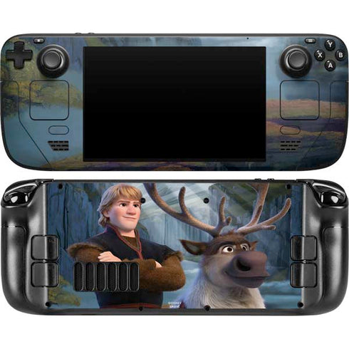 Disney Frozen II Kristoff and Sven Steam Deck Handheld Gaming Computer OLED Skin