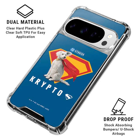Superman 2025 Krypto the Super Dog Google Pixel 10 Pro XL Clear Case