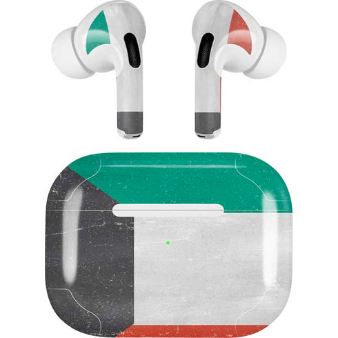 Kuwait Flag Distressed AirPods Skins